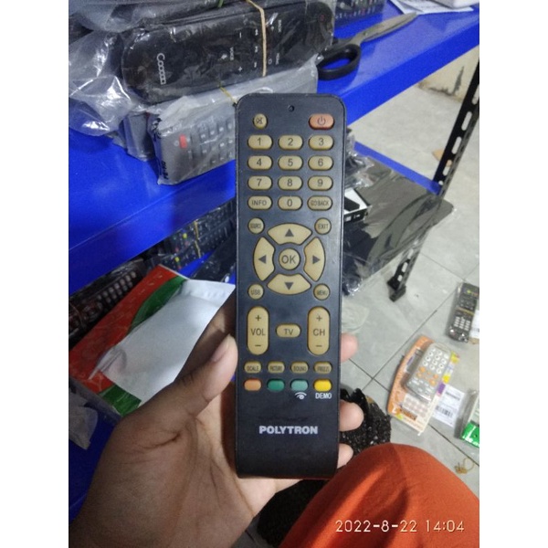 REMOTE REMOT TV POLYTRON LED LCD DEMO ORIGINAL ASLI