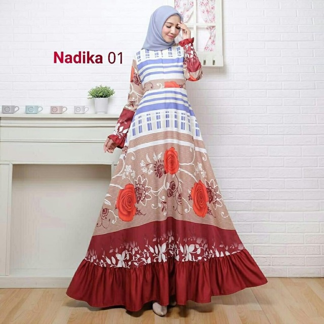 FC- NADIKA MAXI / GAMIS WANITA MODERN MURAH