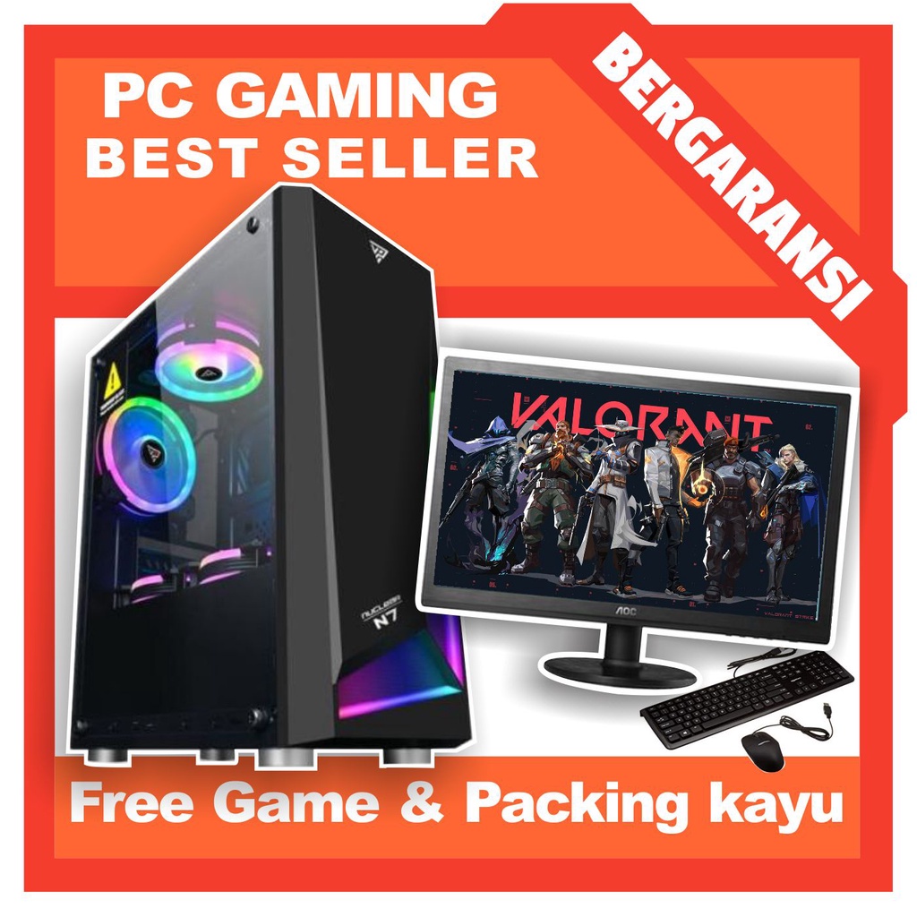 Pc Lengkap Gaming Core i5 ram 8gb - VGA GT 1030 DDR5  siap pakai Gaming dan design