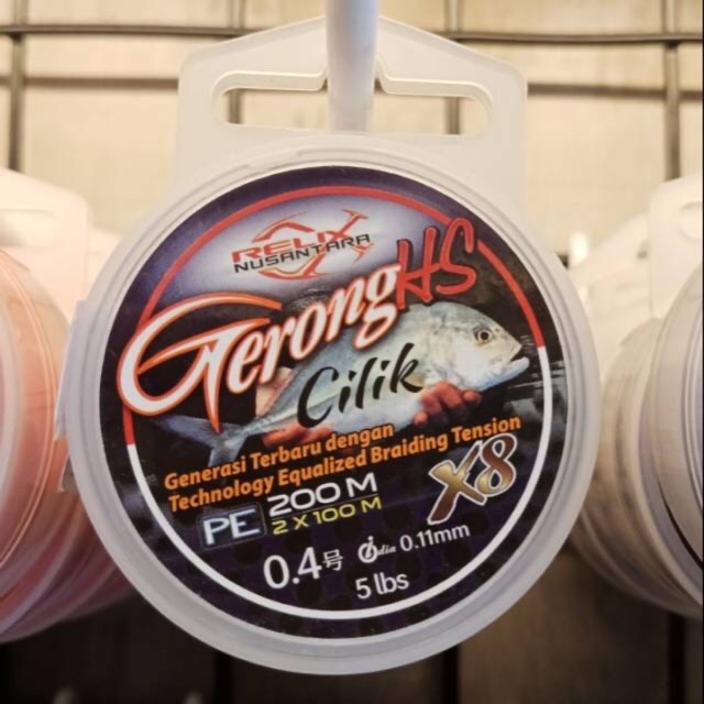 Senar tali PE Gerong HS Cilik X8 PE #0.4 relix nusantara