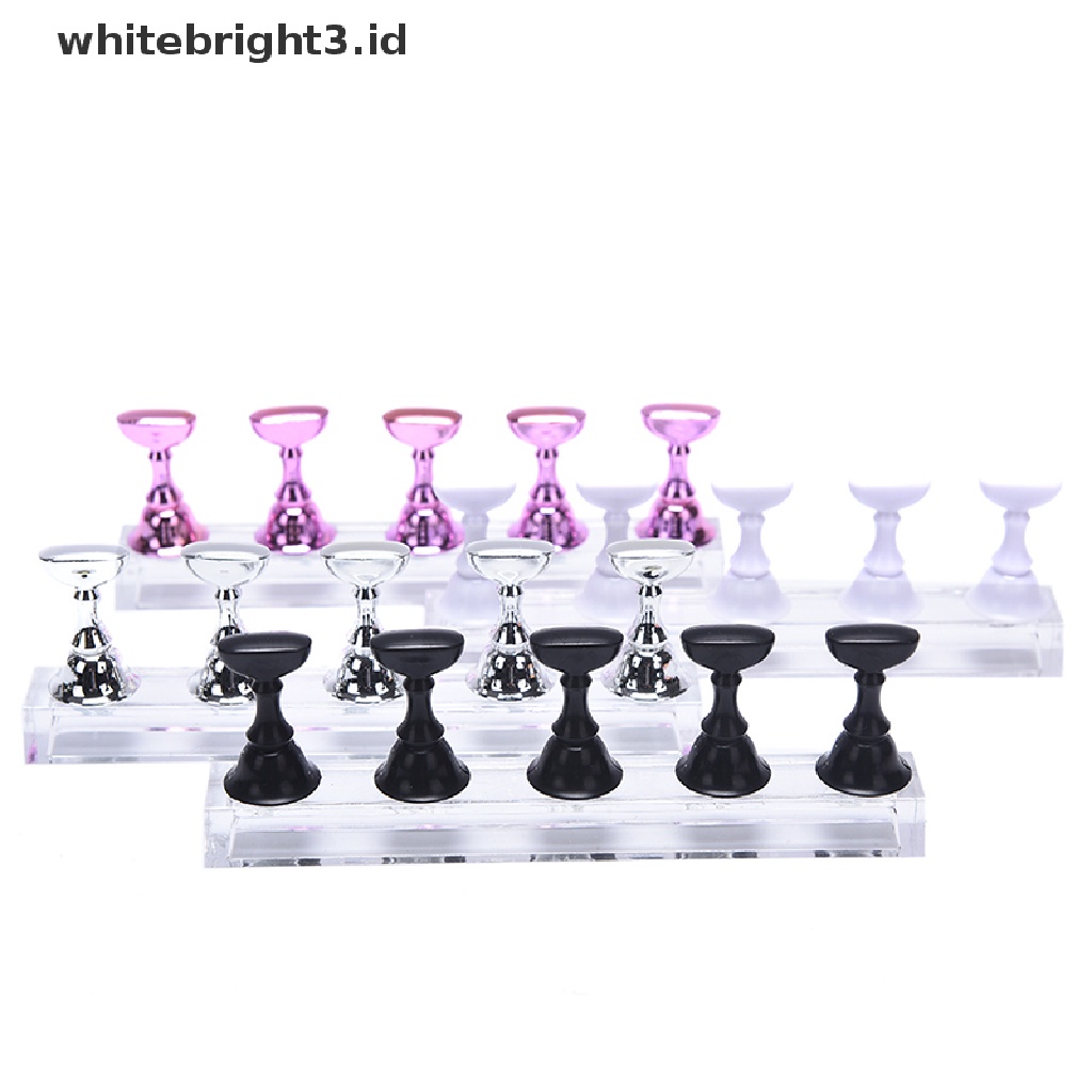 (whitebright3.id) 1 Set Stand Display Kuku Palsu Bahan Akrilik