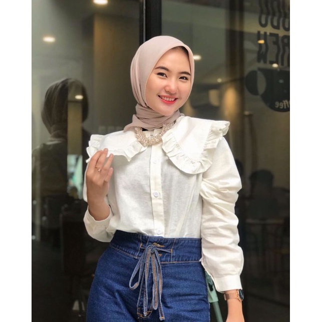 Naura Blouse by Safalunaku | Kemeja Rami Kekinian | Kemeja polos  / Blouse Poplin | Blouse Korean | 