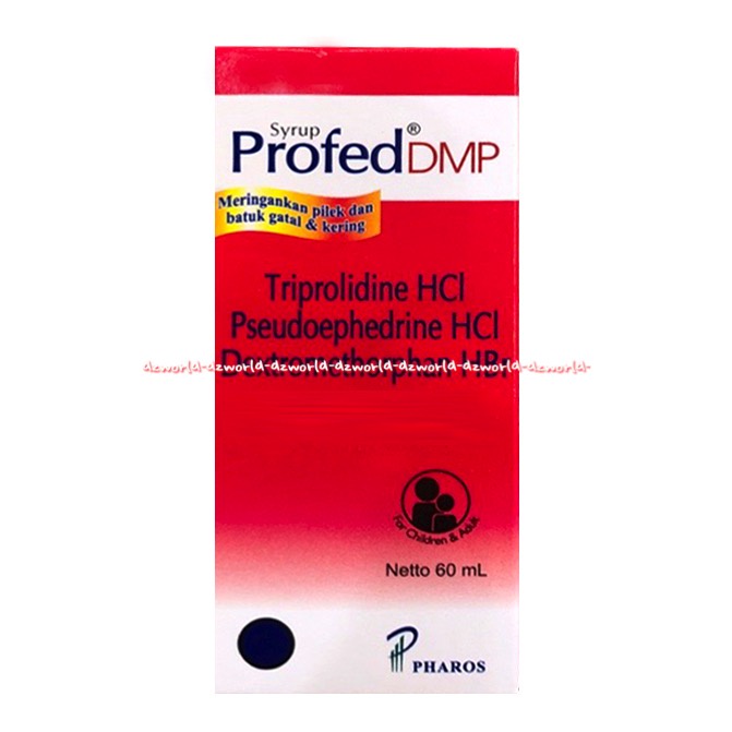 Profed Syrup Triprolidine HCL 60ml Profed DMP Obat Pilek Flu Batuk Gatal Kering Berdahak Profeddmp Profet Merah Hijau Red Green