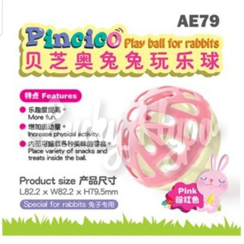 AE79 AE80 Alice PINCICO Play Ball For Rabbits - Mainan Kelinci Bola-AE79 PINK