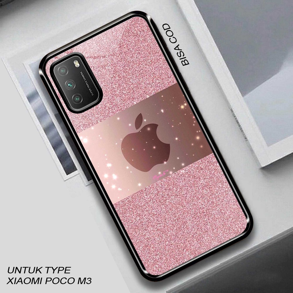 Case Poco M3 - Hardcase Glossy Poco M3 - Silikon Poco M3 - Casing Motif ( Apel ) - Fashion Case Poco