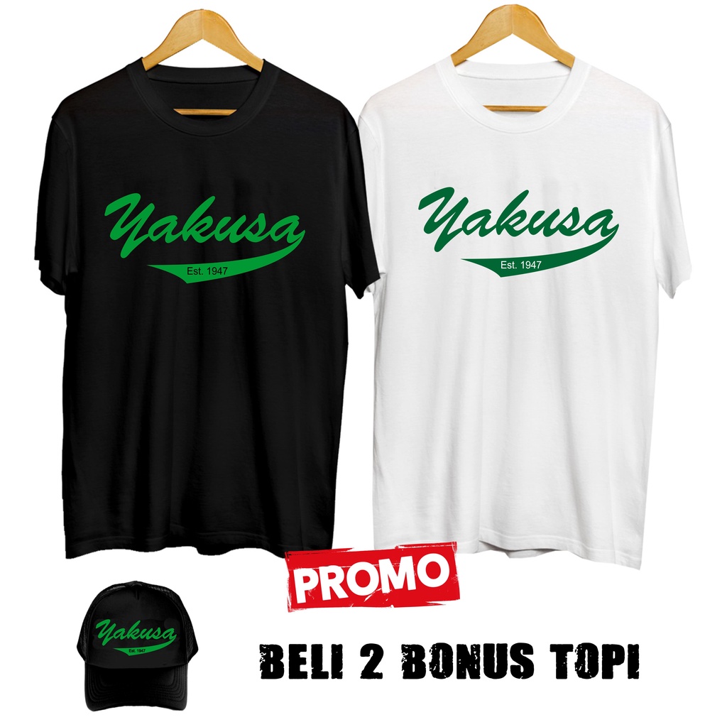 Kaos HMI Yakusa - Yakin Usaha Sampai - Baju HMI Combed 30s Beli 2 Bonus Topi Yakusa