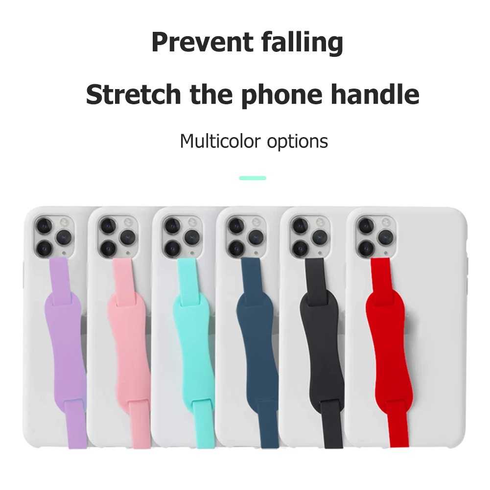 Band silicone Wrist band Untuk Semua Ponsel Pintar Finger grip socket Holder Wristband Strap Elastis Finger Ring Holder hand Slim Handphone Universal