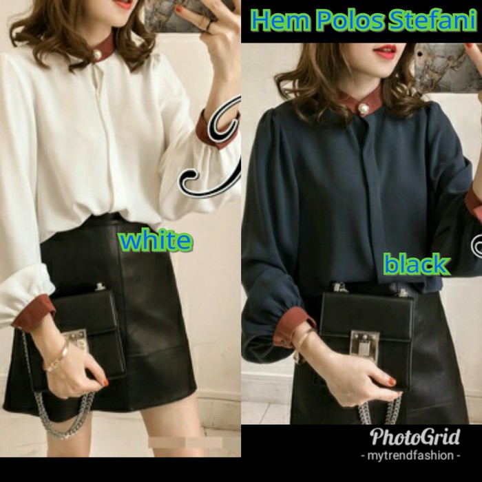 Hem Polos Stefani hem wanita kemeja wanita