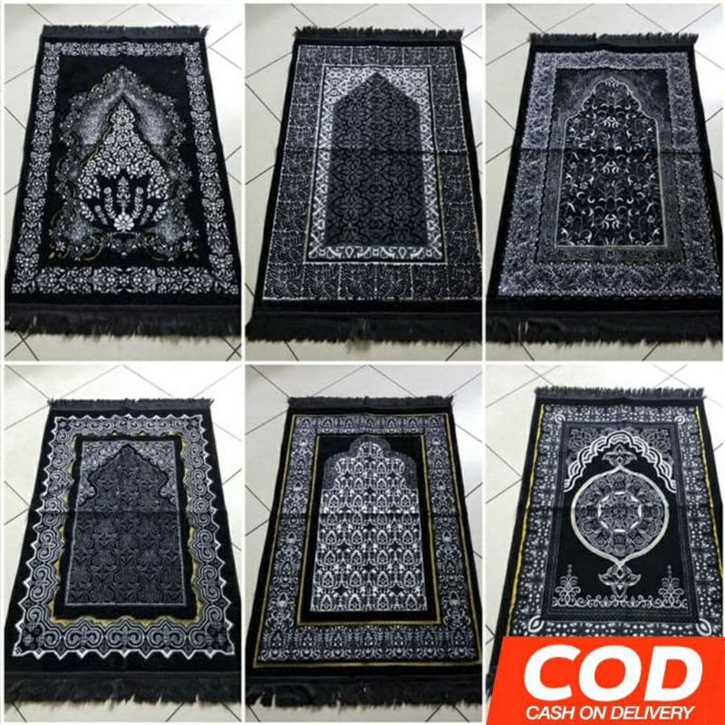 sajadah yakar wangi hitam tebal