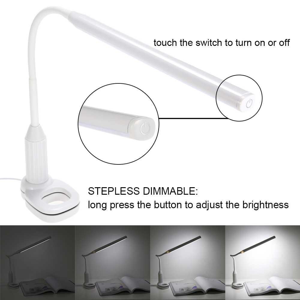 Lampu Meja LED Eye Protection Desk Lamp Clip 24 LED 5W - L1515W ( Mughnii )