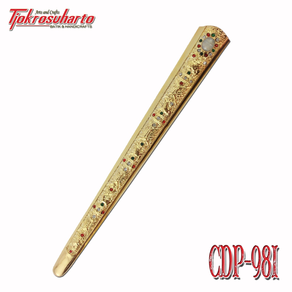 Pendok Keris Yogya slorok buntu emas Batu akik
