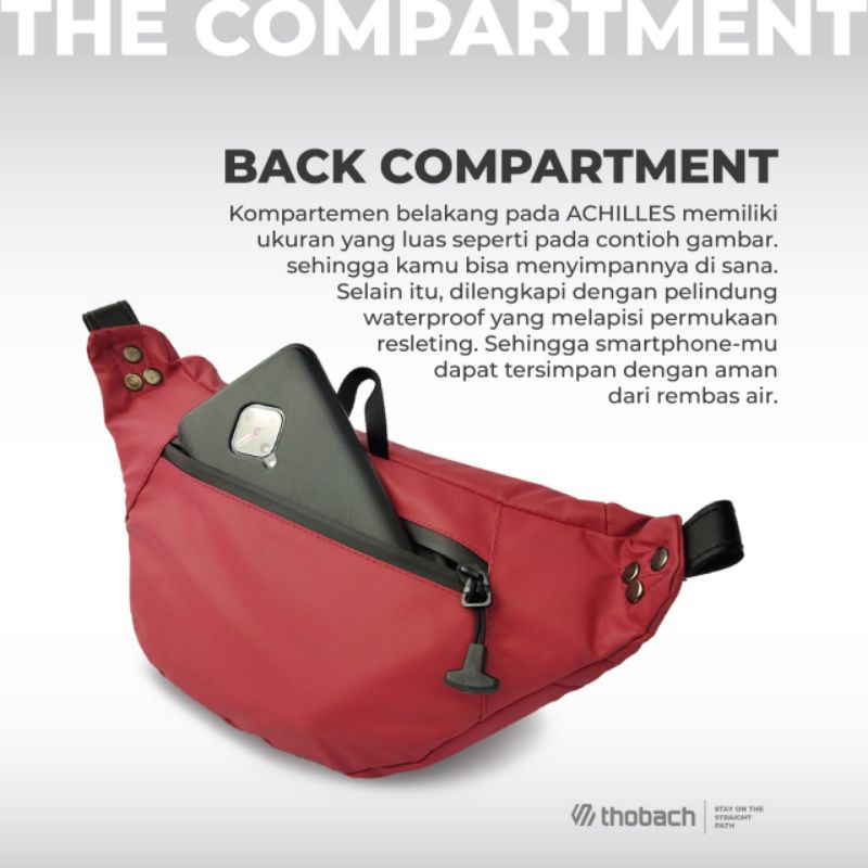 TAS SELEMPANG PRIA  WAISTBAG PRIA WANITA ANTI AIR ARCHILES THOBACH ORIGINAL