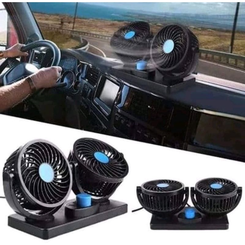 kipas angin mobil 12v / 24V kipas mobil/car cooling double fan