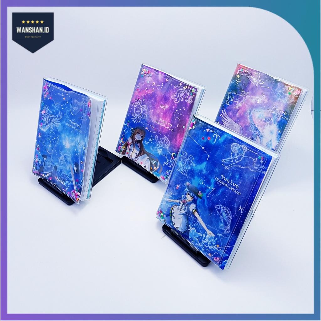 [WS] Notebook Water Gliter /notebook journal/Motif Zodiak