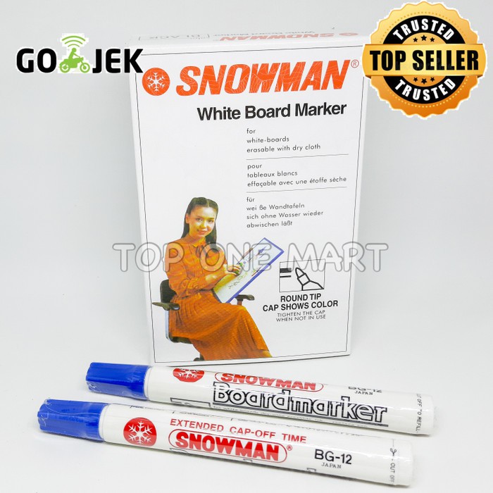 

Spidol Snowman Boardmarker BG-12 Nonpermanent / Bisa Dihapus