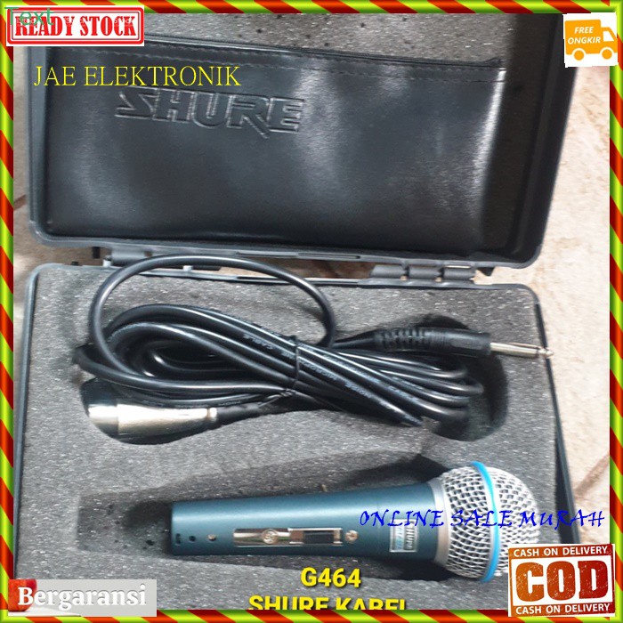 G464 Shure mic kabel dynamic mik Microphone cable full besi karaoke vocal vokal audio sound system audio pengeras suara pro profesional Legendary legendaris mikrophone G464   BISA DIGUNAKAN SEGALA JENIS AUDIO SOUND  Bahan dari besi metal  Mic