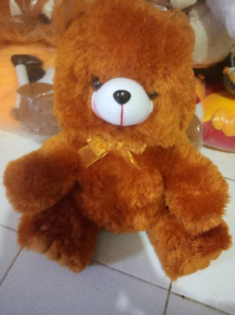 Boneka teddy bear duduk panda jari