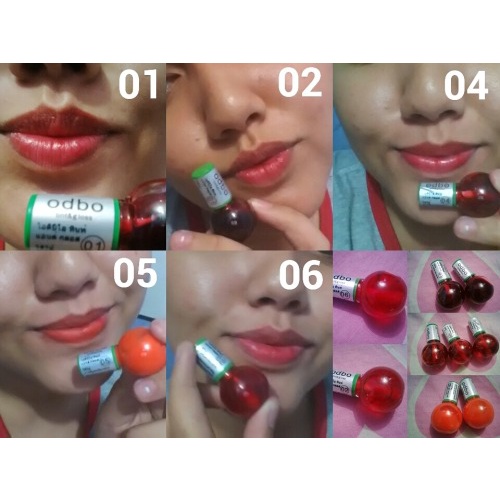 [COD] Liptint Odbo Kemasan Mini Memerahkan dan  Melembabkan Bibir Secara Alami I PINK dan ORANGE BPOM 30ml Original