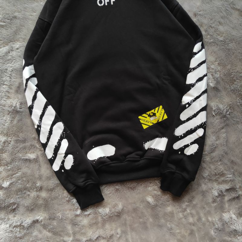 Hoodie Off White Spray Mirror Fulltag &amp; Lebel