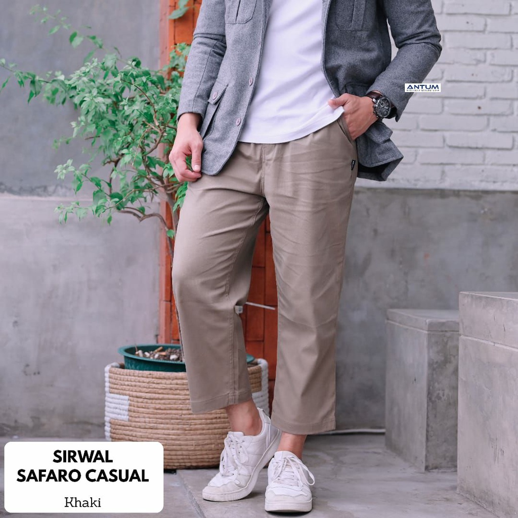 Sirwal Safaro Casual Celana pria by Antum Cotton Twill Stretch