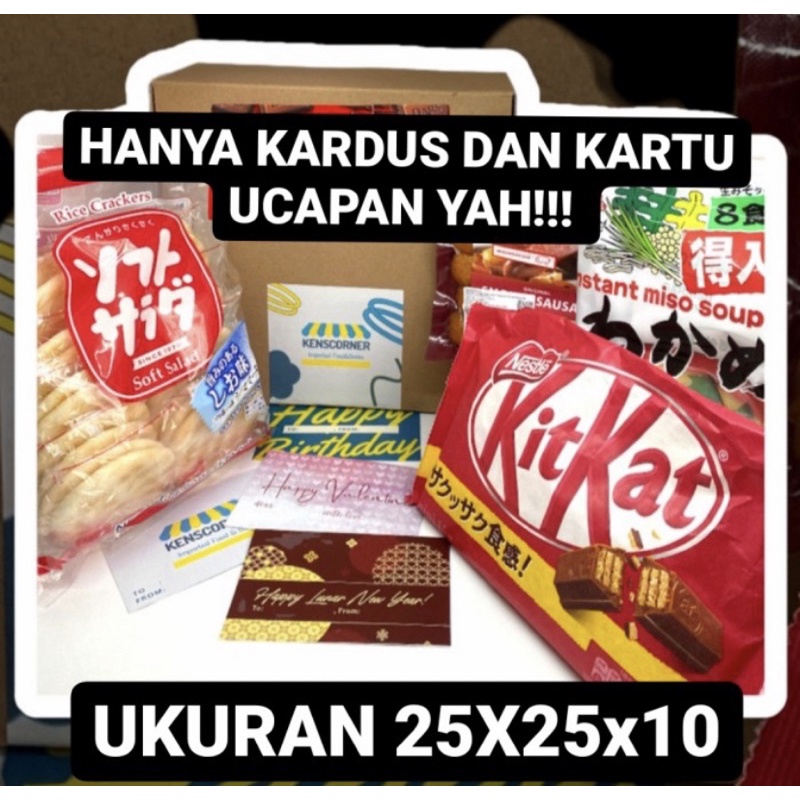 Tambahan Kartu Ucapan + Kardus Box