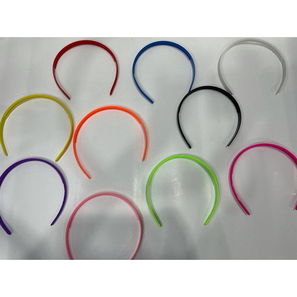 Bando Plastik Polos Bandana Warna Warni 2pcs
