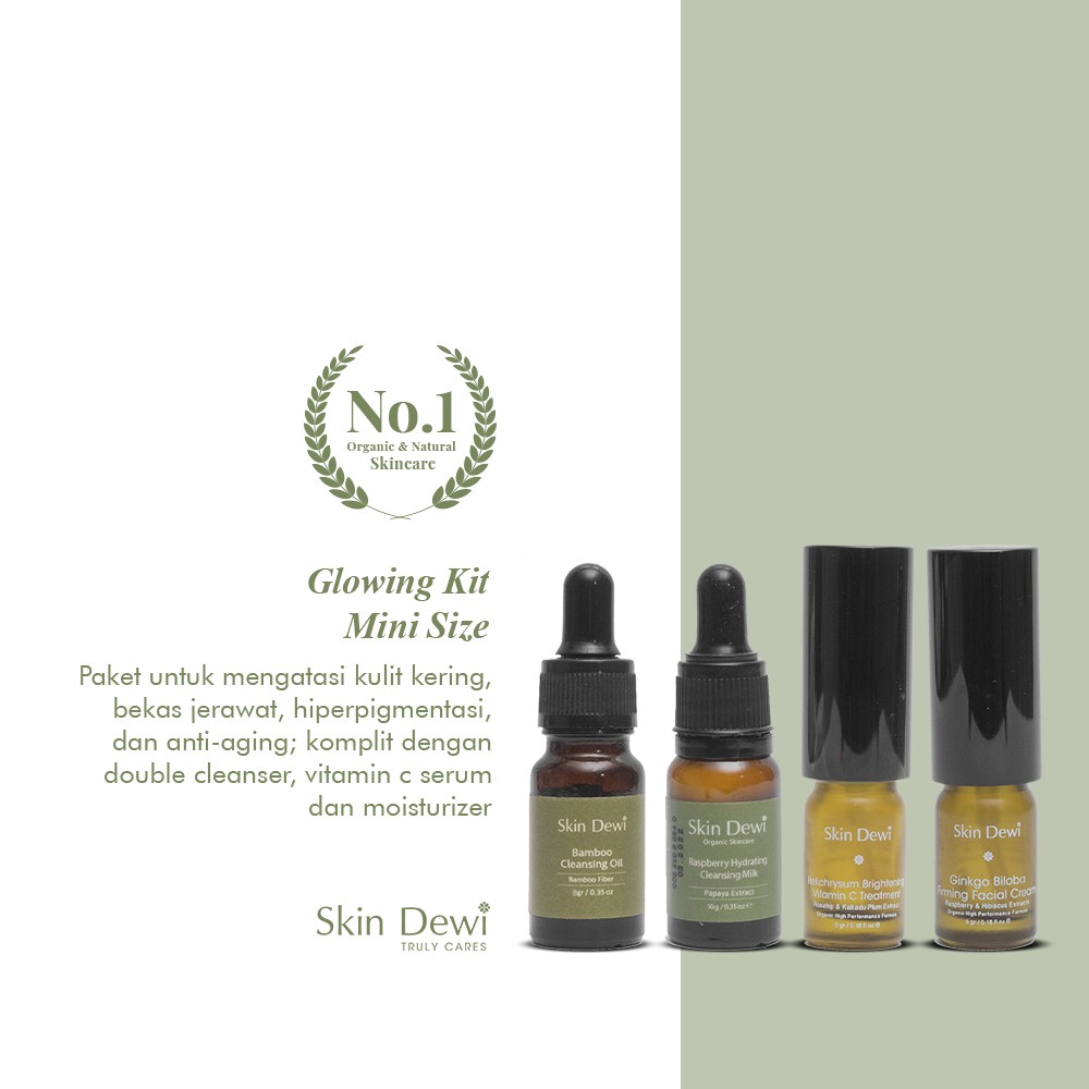 

Skin Dewi Get glowing kit for dry skin (Mini Size) (Skincare Organic)