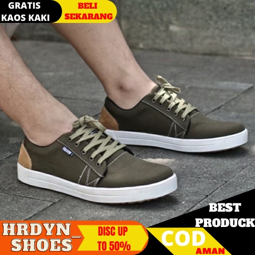 TERBARU !!! 100% KULIT ASLI SNEAKERS PRIA KASUAL SPORTY SHADAW BRADFORD DANTE COKLAT ORIGINAL a