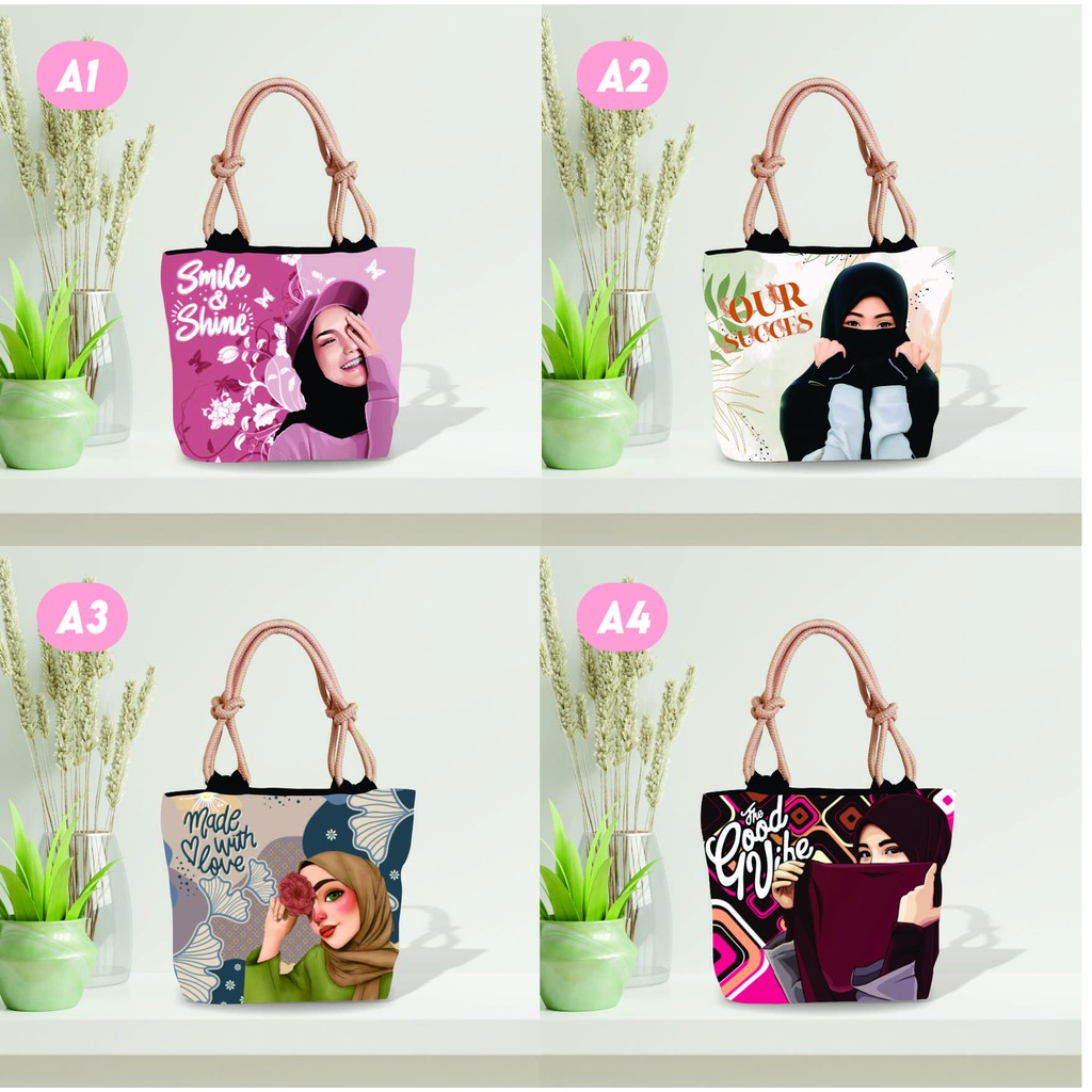 Totebag Sumbu Keren Untuk Wanita Keren - Tote bag kanvas - Tote tali sumbu - Totebag kanvas sumbu