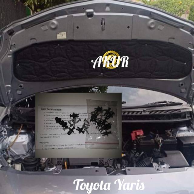 Peredam panas kap mesin mobil Toyota yaris oval  2006 - 2013