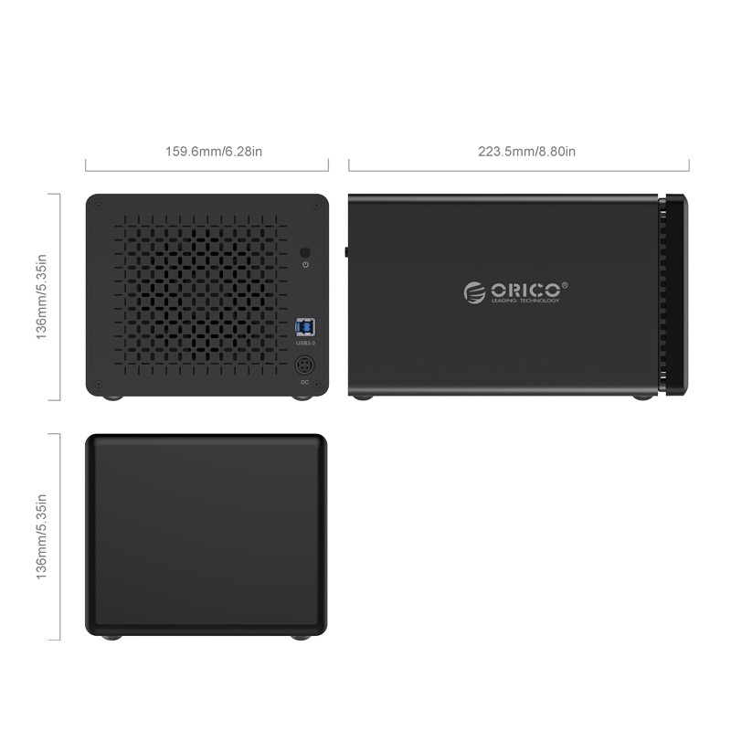 External Hard drive Enclosure Orico 3.5 sata 5 bay Usb3.0 5Gbps NS500U3 - Casing hdd 5 slot ns500-u3