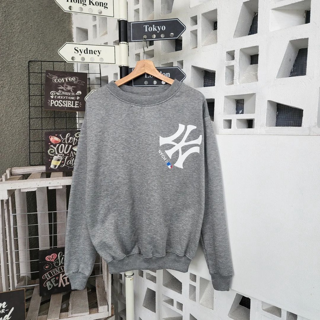 Sweater Crewneck NYCH bisa untuk pria/wanita jaket