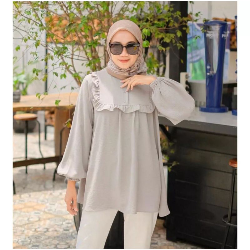 ALEYA BLOUSE / CRINKLE AIRFLOW / BLOUSE TERBARU / BLOUSE VIRAL