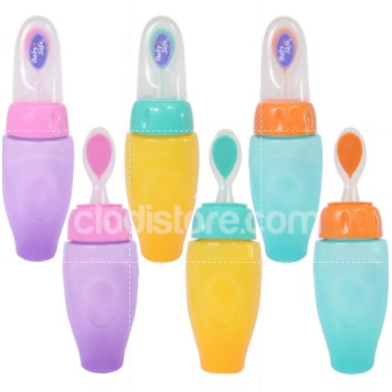 Baby Safe JP029 Botol Sendok Makan Bayi / Bottle Spoon Babysafe / Feeding Soft Feeder Easy Squeezy