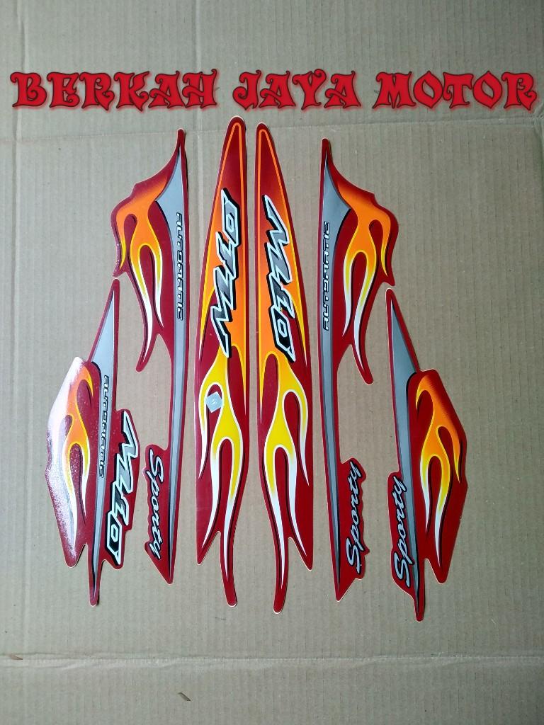 STRIPING MIO SPORTY 2006 BODY FULL MERAH MAROON STICKER YAMAHA MIO SPORTY