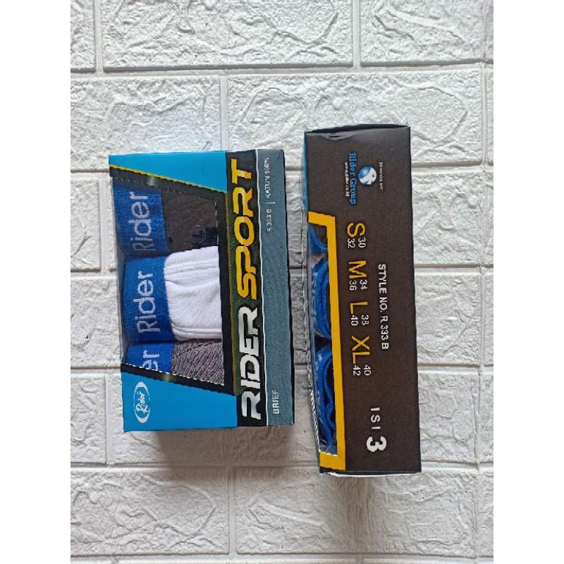 3PC_CD Rider sport R 333B  celana dalam pria rider s.m.l.xl / celana dalam rider sport biru