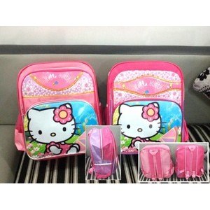 TAS RANSEL HK BUNGA SAKURA hello kitty tas sekolah besar jumbo