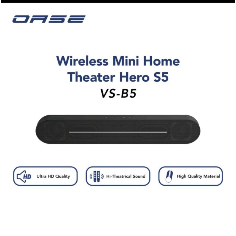 Speaker Bluetoth Soundbar OASE/OLIKE Hero S5 Original Bluetooth Speaker Portable Long Lasting Battery Clear Audio Dynamic Bass