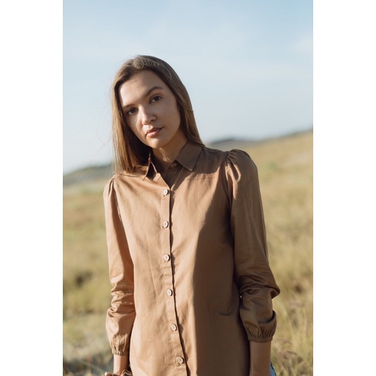 Polaidn Myra Blouse Longsleeve - Kemeja Wanita - Kemeja Lengan Panjang-2