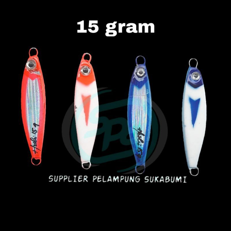 Umpan pancing Metal Jig 15 gram glow in the dark