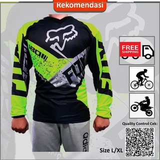 Kaos Jersey  Sepeda  Gunung  FLY Hijau Baju  Jersy Sepeda  MTB  