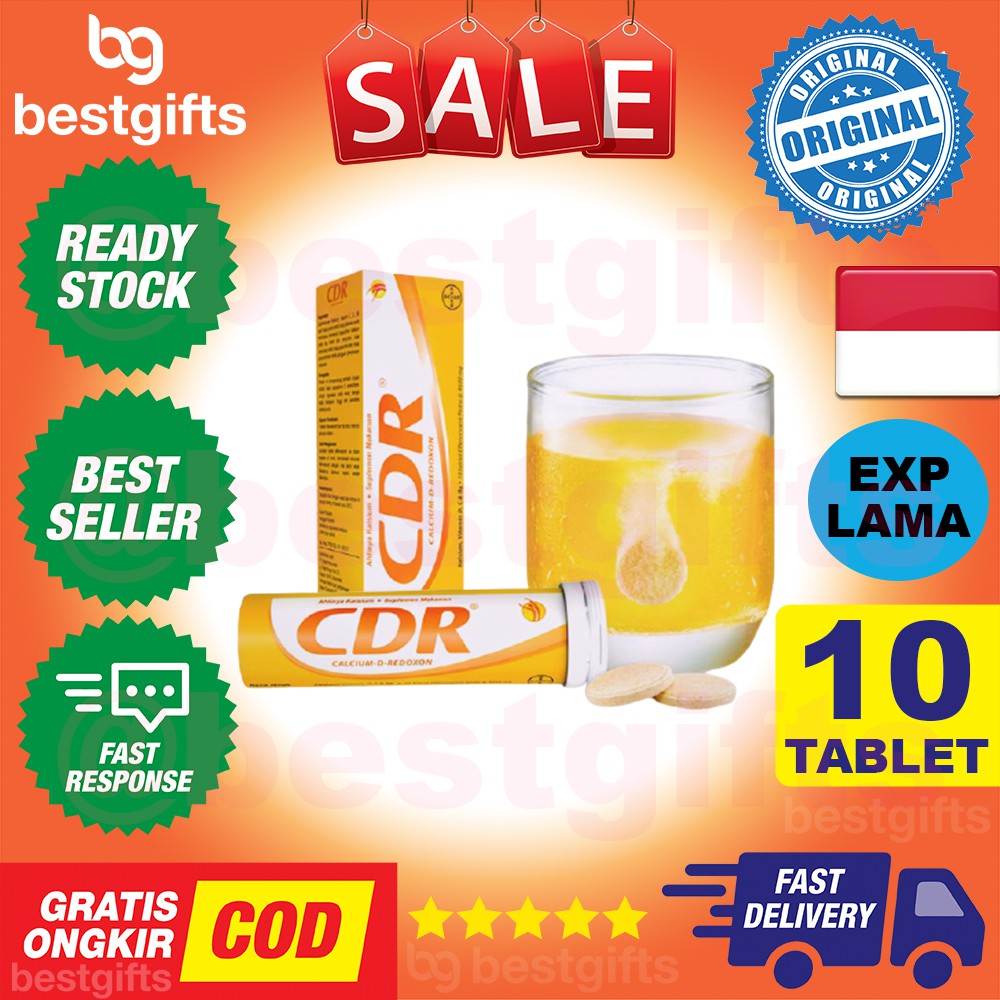 CDR CALCIUM D  VITAMIN VIT C D B6 SUPLEMEN IMUN KEKEBALAN DAYA TAHAN TUBUH RASA JERUK ORANGE