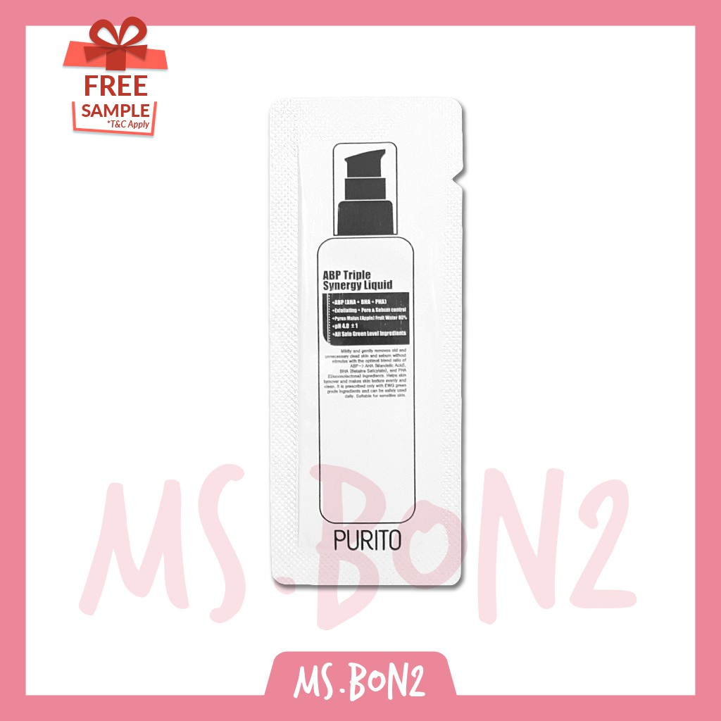 Jual PURITO ABP Triple Synergy Liquid AHA BHA PHA Sample Sachet Trial ...