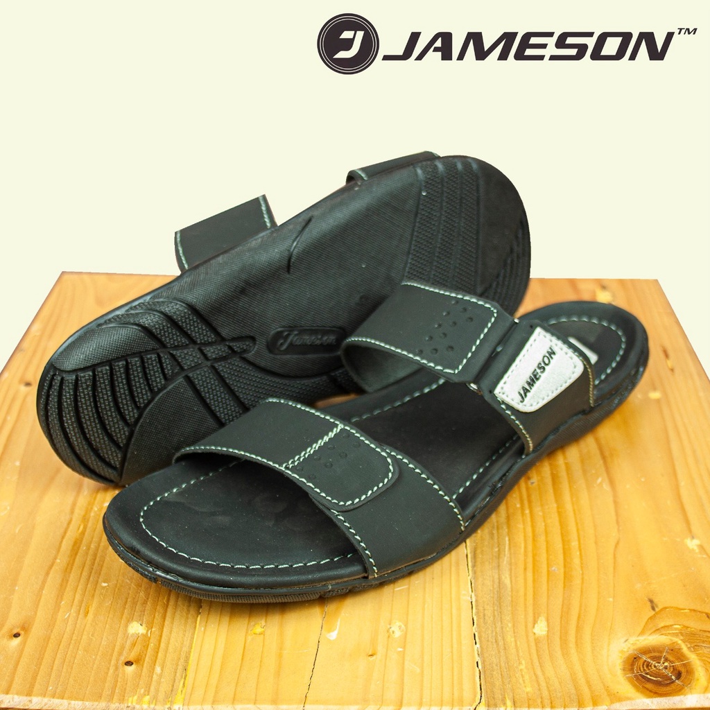 Sandal Kulit Pria Bahan Premium Ban 2 Slop Kualitas Import - Alora 02 (38/42)