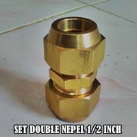 Double Nepel Pipa Ac ukuran 1/2