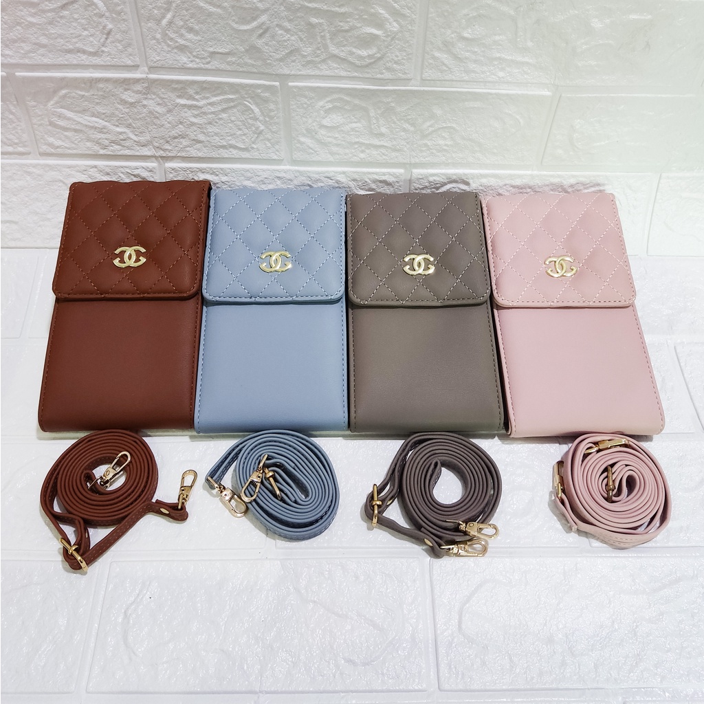 DG24912 𝘾𝙝𝙖𝙣𝙚𝙡𝙡𝙞 𝙎𝙡𝙞𝙣𝙜 Tas HP &amp; Dompet CH in One Termurah