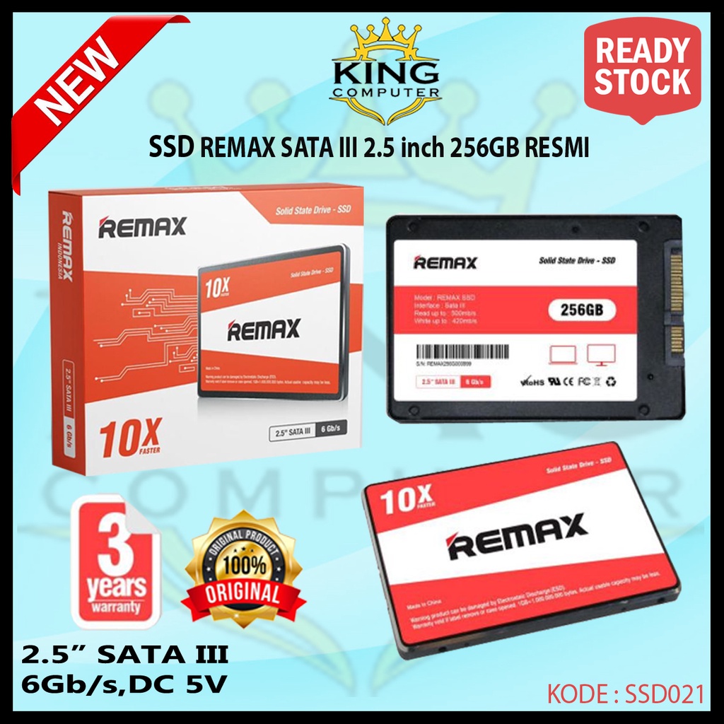 SSD REMAX 256GB 2.5INCH SATA III GARANSI RESMI