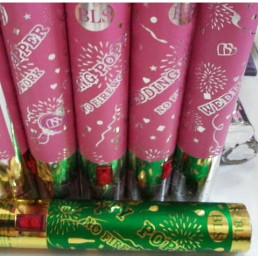 ◊ Confetti Tekan BLS 30cm / Popper Pencet Tombol (Confetty Push Button Wedding / Party) ✿
