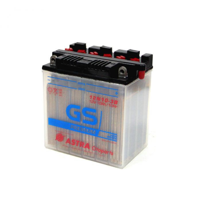 AKI GS ASTRA Premium 12N10-3B untuk Motor Thunder 250, Vespa Excel Series, Vespa New PX-150, Vespa X