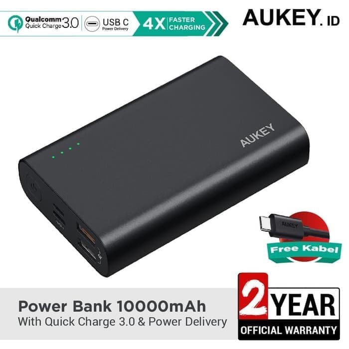 Aukey Powerbank 10000 mAh Quick Charge 3.0 & Power Delivery - PB-XD12
